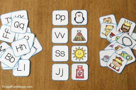 Printable Alphabet Memory Game Cards Frugal Fun For Boys