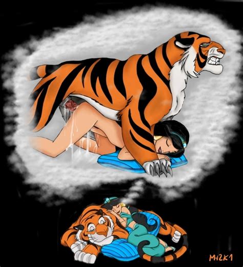 Rule 34 Aladdin Disney Female Human Jasmine Penis Rajah Tiger
