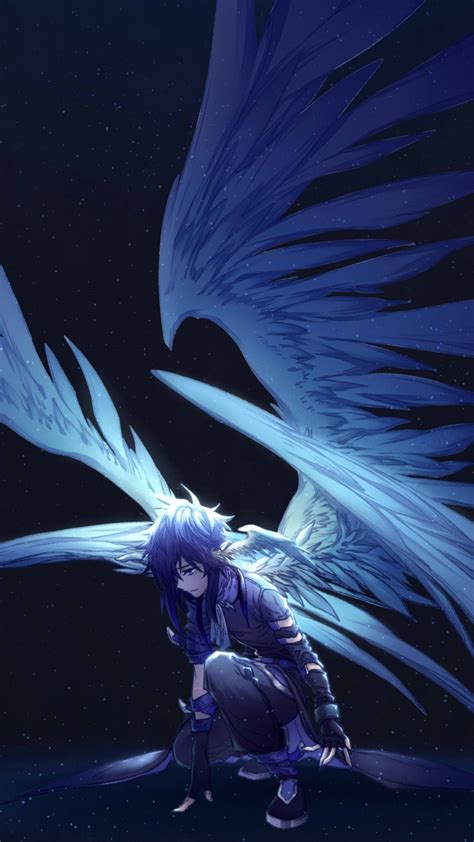 Download 720x1280 Wallpaper Dark Big Wings Angel