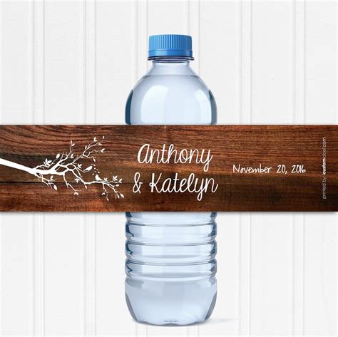 Custom Water Bottle Labels Waterproof Labels Custom Water Etsy