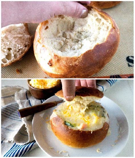 The frying process makes the dough crispy and brown on the outside while retaining a soft center. How to Make Bread Bowls from Frozen Dough • Food, Folks ...