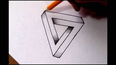 How To Draw The Impossible Triangle Optical Illusion