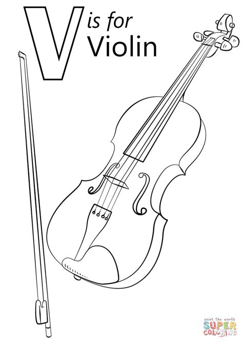 This section includes funny letter r worksheets, color posters. V is for Violin coloring page | Free Printable Coloring ...