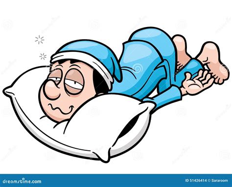 Man Sleeping Stock Vector Illustration Of Cute Male 51426414
