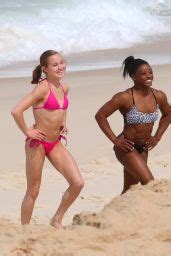 Aly Raisman Simone Biles Madison Kocian In Bikinis At A Beach In Rio