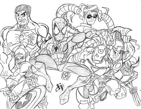 Coloring Page Marvel Super Heroes 79763 Superheroes Printable