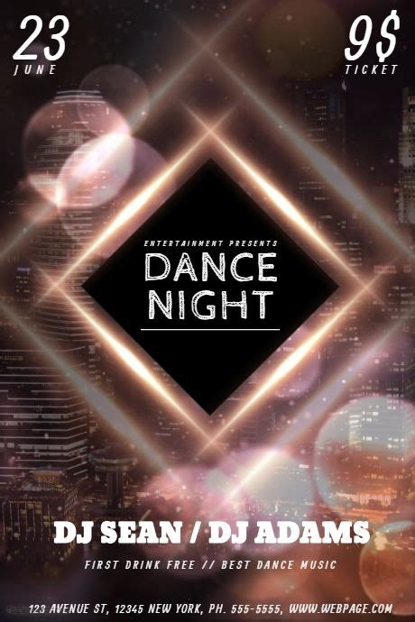 Dance Night Flyer Template Postermywall Event Poster Template Flyer