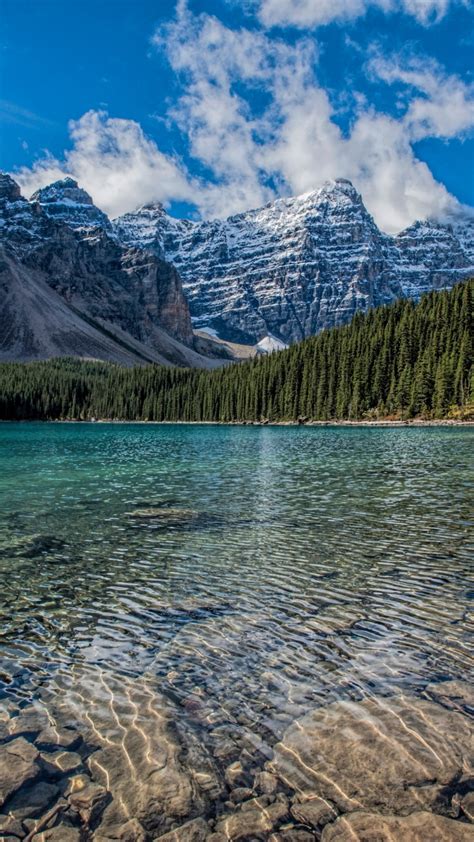 Download 1440x2560 Wallpaper Clean Lake Mountains Range