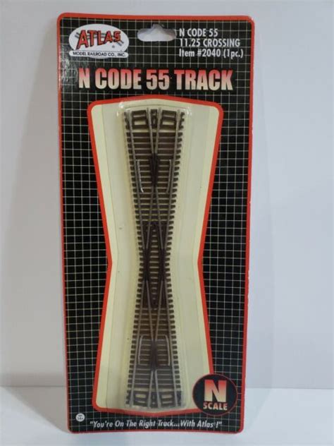 Atlas N Scale Code 55 Track Section 1125 Degree Crossing Item 2040