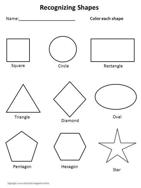 Basic Shapes Worksheets For Preschool 101 Activity Preschool