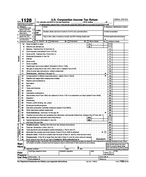 Schedule C Income Worksheets