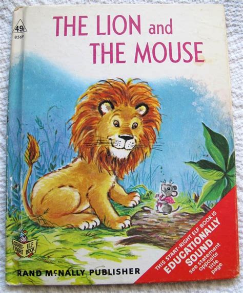 The Lion And The Mouse Childrens Book 1968 By Sandrascornerstore