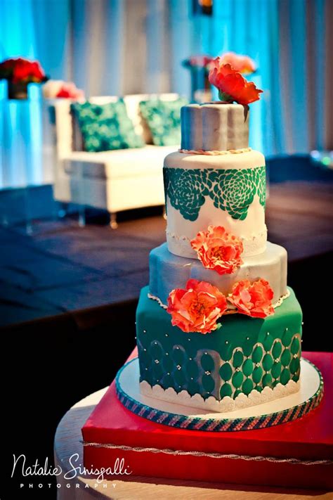 Coral Teal Wedding Hyatt Rochester Ny Indian Wedding Coral