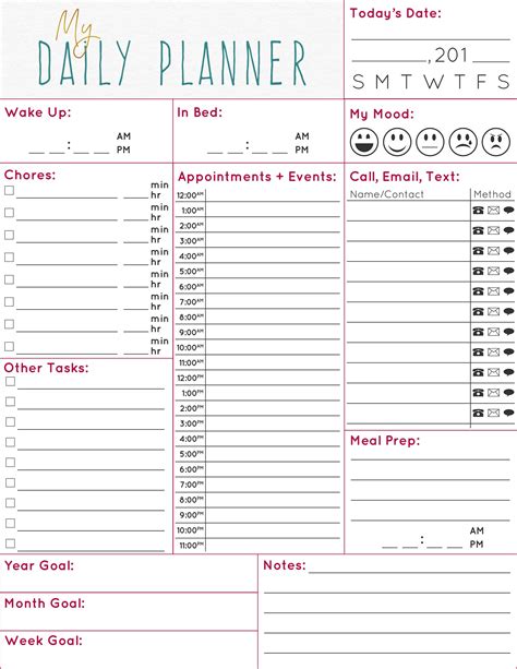 Discover The Benefits Of Using Daily Planner Template Pdfs Free