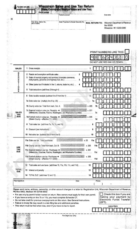Wisconsin State Tax Forms Printable