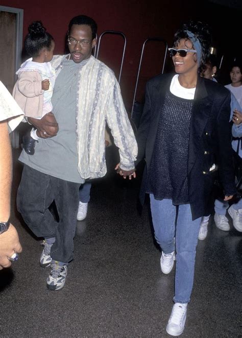 Bobby Brown Whitney Houston And Bobby Christina At Lax 1995 R
