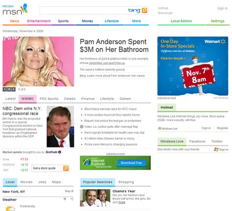 Microsoft Unveils New Msn Home Page Adds Twitter Facebook