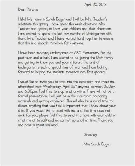 Letter To Parents Letter To Parents Letter To Teacher Parent