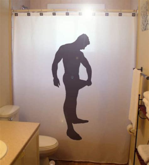 gay man shower curtain hunk male bathroom decor extra long etsy new zealand