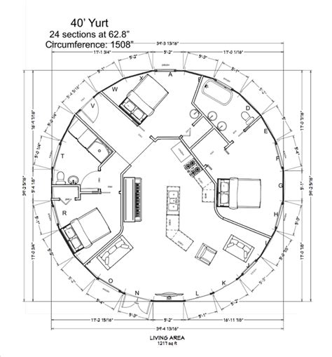 24 30 Ft Yurt Floor Plans Lauriemirrin