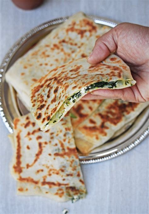 Gozleme Turkish Spinach And Feta Flatbread Recipe Food Food