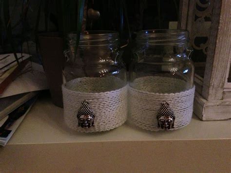 Glazen potjes gepimpt! Pimped Mason jars! | Creatief, Decoratie
