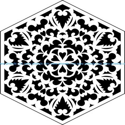Hexagonal Decorative Motifs File Cdr And Dxf Free Vector Download For