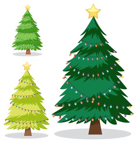 Eine Reihe von Weihnachtsbaum - Download Kostenlos Vector, Clipart