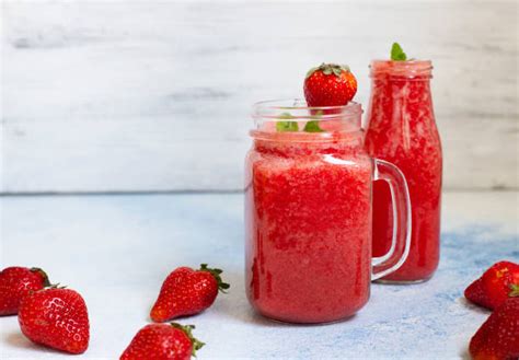 Frozen Strawberry Smoothie Stock Photos Pictures And Royalty Free Images