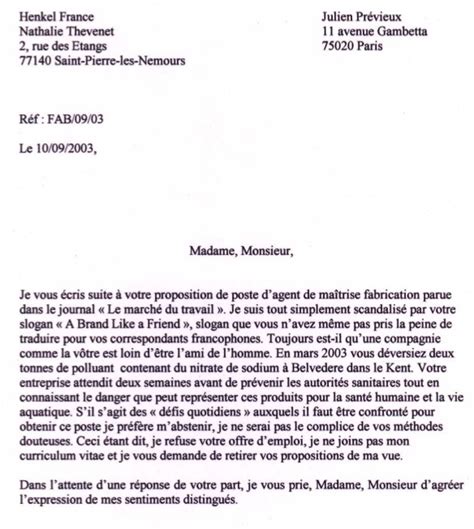 modele lettre de motivation 16 ans