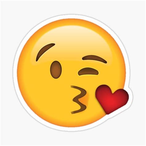 Kiss Kissy Face Emoji Sticker For Sale By Alecturner Redbubble