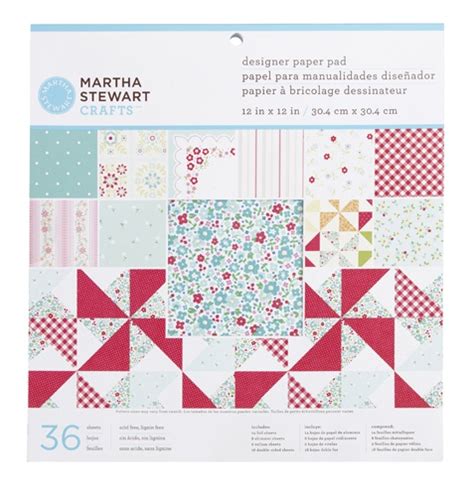 The Martha Stewart Paper Pad Is Shown In Red White And Blue With