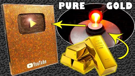 Making A 10000 Pure Gold Play Button With 3000 Pencils Youtube