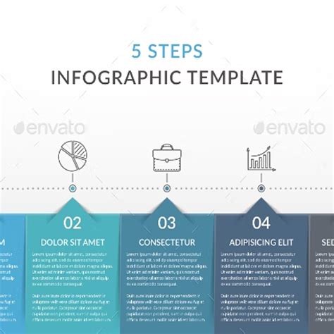 5 Steps Infographic Template Masterbundles