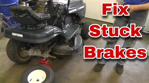 How To Fix Or Repair Stuck Brakes On A Riding Lawn Mower With Taryl