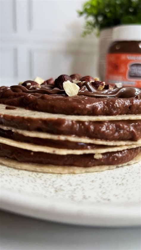 Easy Chocolate Hazelnut Crepe Cake