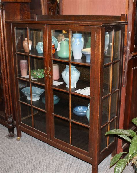 Bargain Johns Antiques Antique Mission Oak Curio China Cabinet Arts