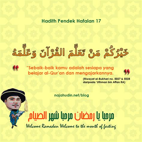 Hadith 17 Umat Al Quran Terbaik Dr Najahudin Blog