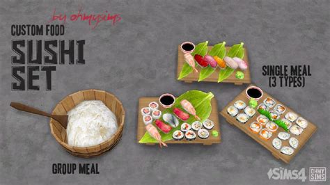 Sushi Set New Foods The Sims 4 Sims4 Clove Share Asia Tổng Hợp
