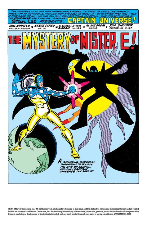 Steve Ditko - Captain Universe: The Hero Who Could Be You | Captain