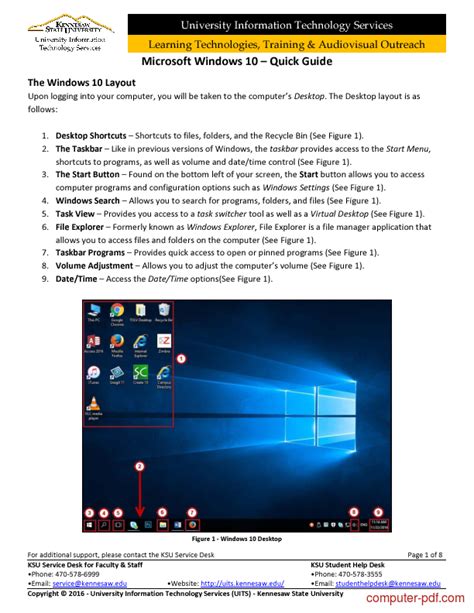 Pdf Microsoft Windows 10 Quick Guide Free Tutorial For Beginners