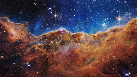 Golden Cliffs Of Deep Space Bing Wallpaper