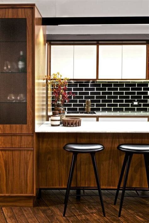 18 Black Subway Tiles In Modern Kitchen Design Ideas