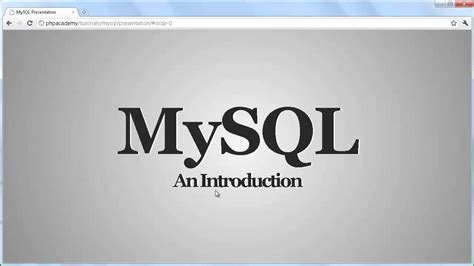 Mysql Tutorials Introduction To Mysql Youtube