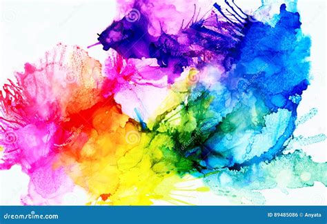 Rainbow Colored Splashes Stock Illustration Illustration Of Colorful