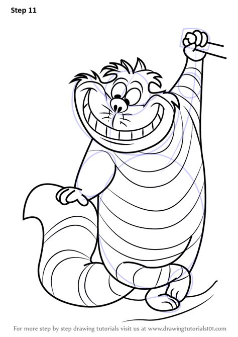Step By Step How To Draw Cheshire Cat From Alice In Wonderland