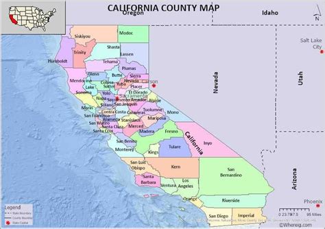 California County Map Free Check The List Of 58 Counties In California