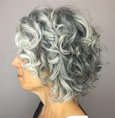 65 Gorgeous Gray Hair Styles Grey Curly Hair Grey Hair With Bangs