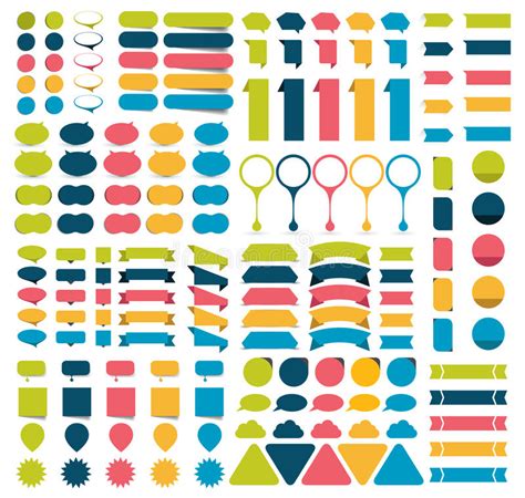 Big Collections Of Infographics Flat Design Elements Stock Vector Illustration Of Graphic