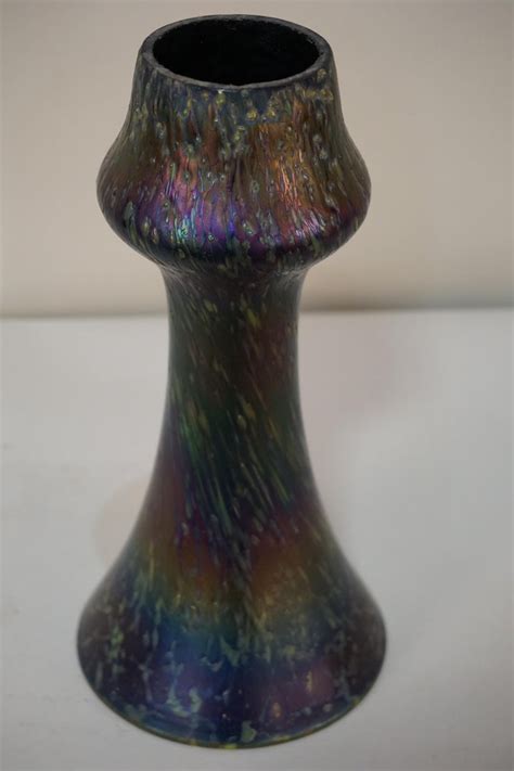 Loetz Art Glass Vase With Iridescent Glaze For Sale At 1stdibs